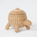 籐製動物籃 烏龜款