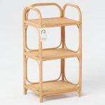 籐製三層邊桌架