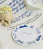 狗狗圖案圓形餐盤