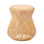 白底的藤編簡約茶几/凳照